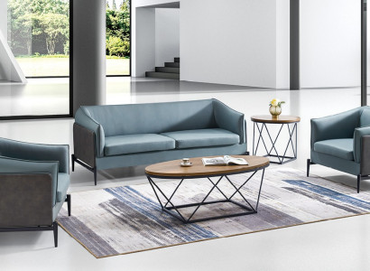 Luxuriöses 3+1+1 Sofa-Set im modernen Designerstil mit Textilbezug